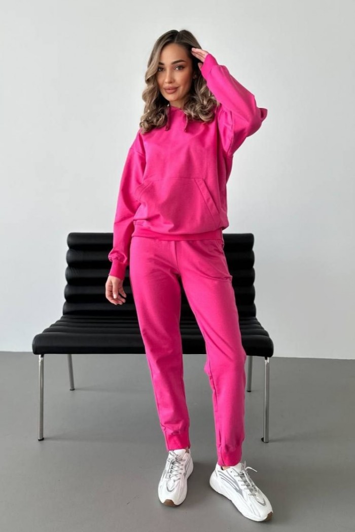 Костюм жіночий 2-х на замку рожевий (М82.1)