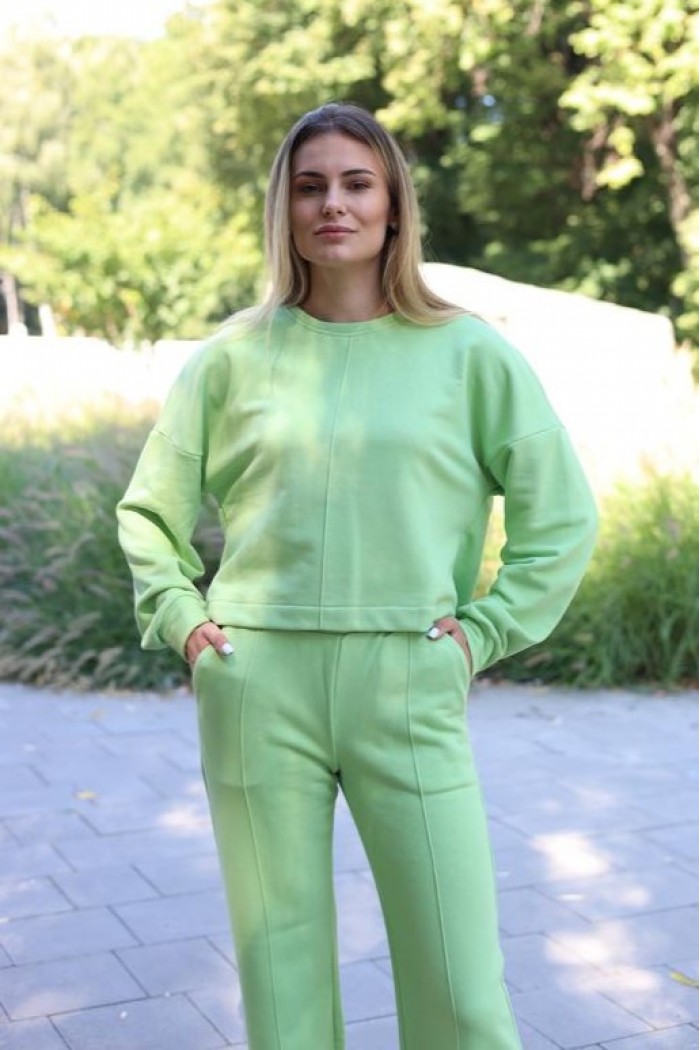 Костюм жіночий 3-х нитка фісташка (М87)