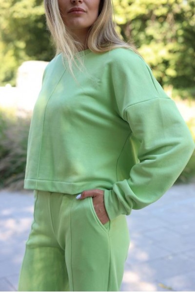 Костюм жіночий 3-х нитка фісташка (М87)