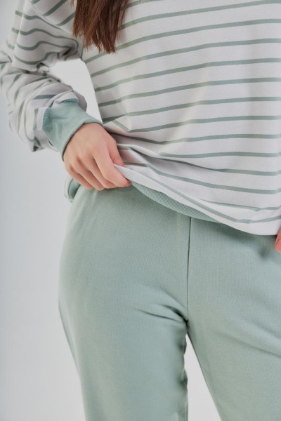 Спортивные штаны-джогеры на резинке М117.3 (3х – нить петля) св.оливка