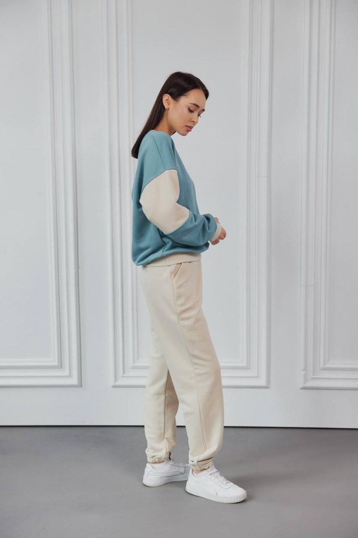 Спортивные штаны-джоггеры на резинке М117.3 (3х - нитка петля) таш