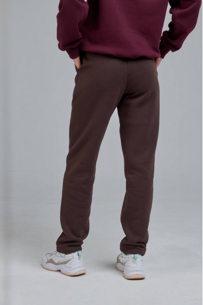 Штаны женские прямые с отсрочкой коричневые