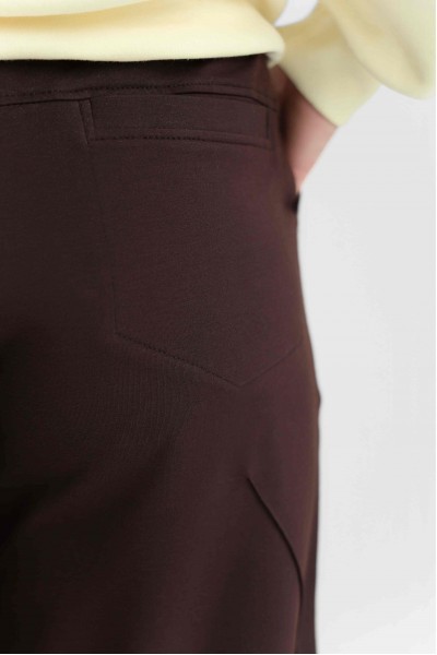 Женские брюки из двухнитки коричневые (М203.2)