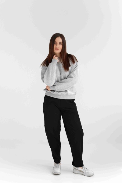 Женские брюки из двухнитки черные (М203.2)