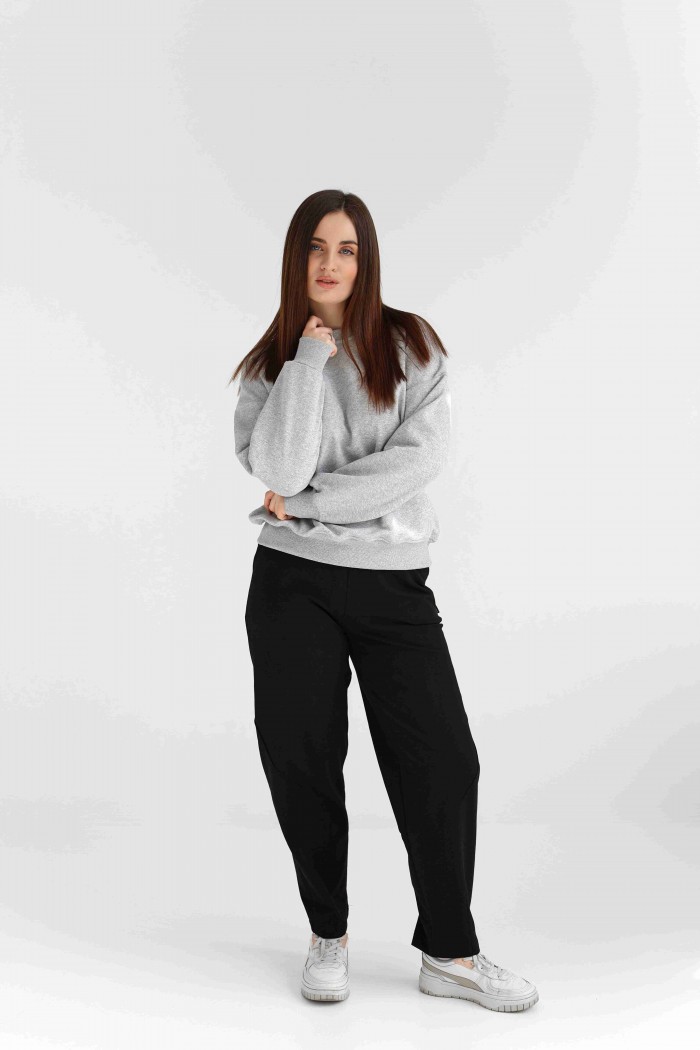 Женские брюки из двухнитки черные (М203.2)