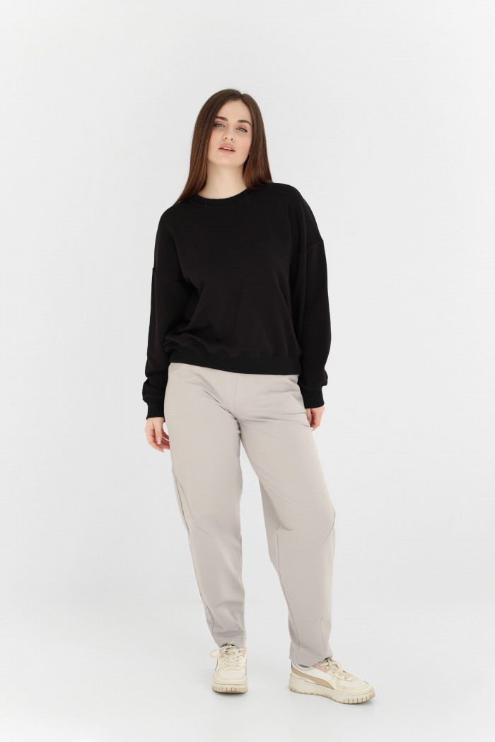 Женские брюки из двухнитки светло-серые (М203.2)