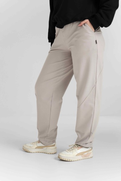 Женские брюки из двухнитки светло-серые (М203.2)