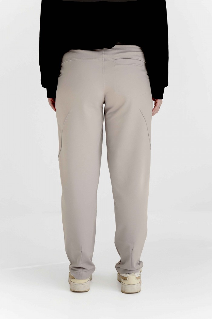 Женские брюки из двухнитки светло-серые (М203.2)