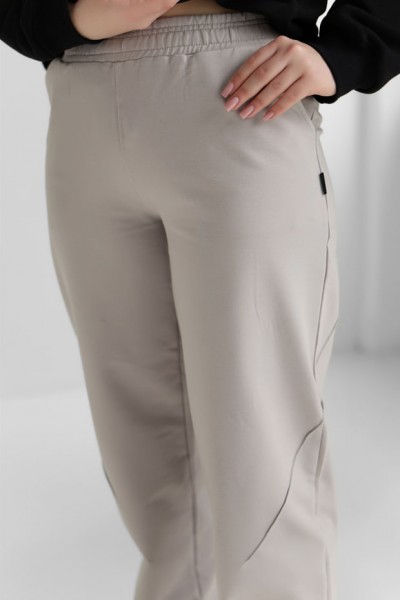 Женские брюки из двухнитки светло-серые (М203.2)