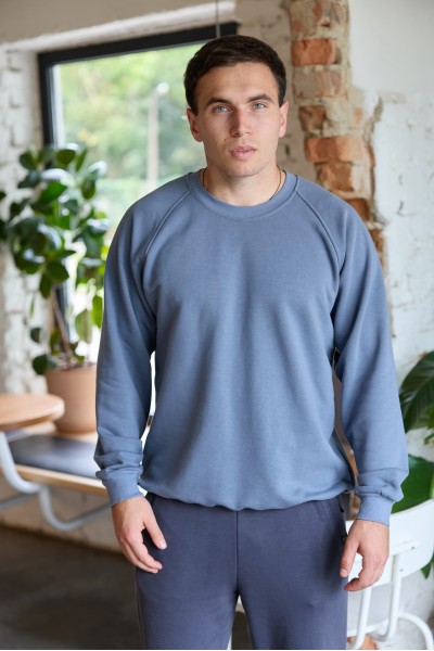 Світшот чоловічий з тринитки, сірий (М138.3)