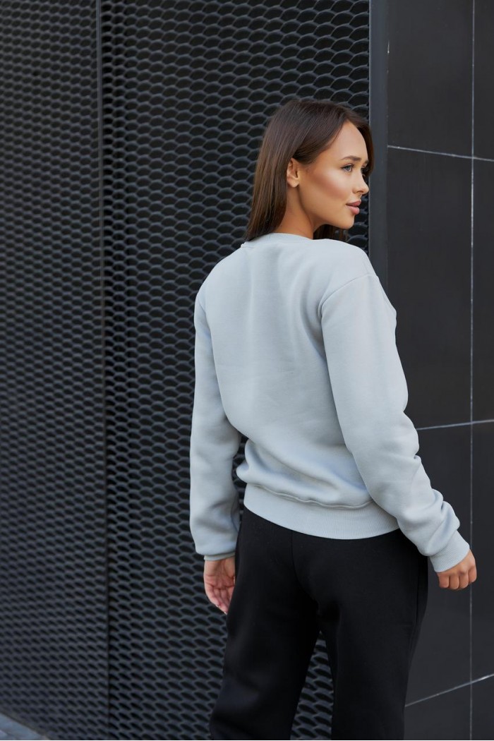 Світшот жіночий з начосом сітло-сірий (М116.4)