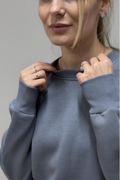 Світшот жіночий з начосом сірий (М116.4)