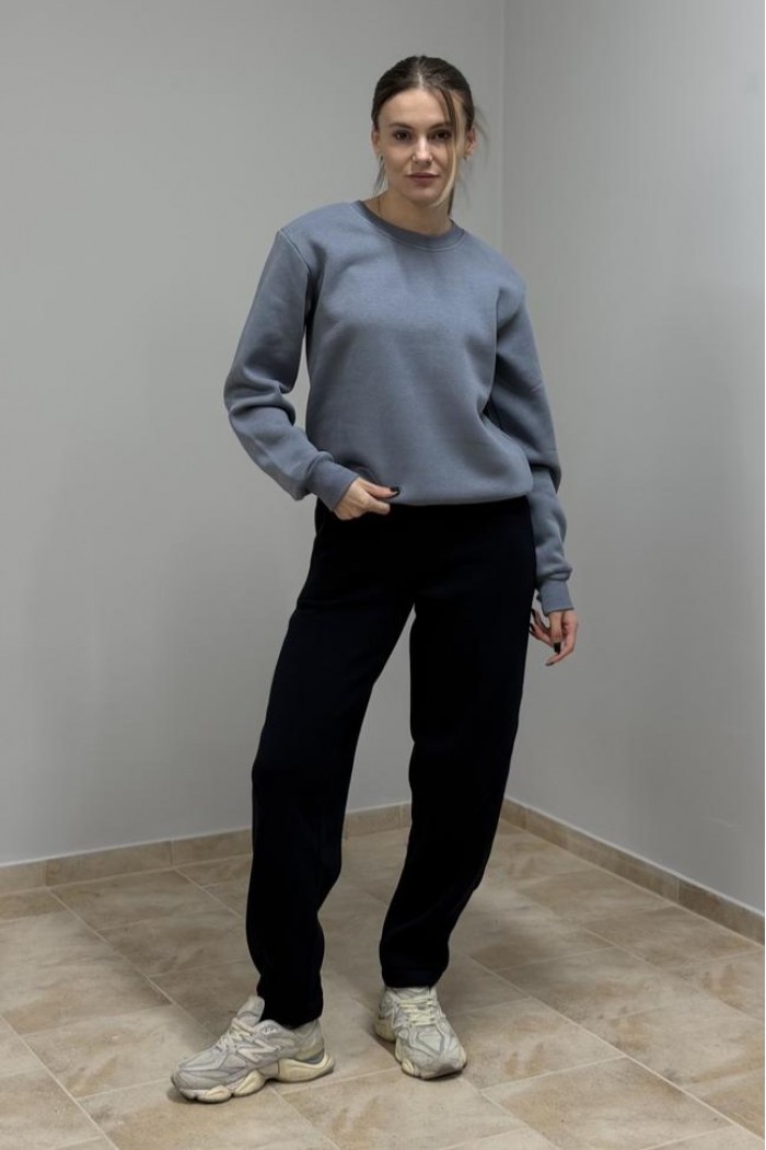 Світшот жіночий з начосом сірий (М116.4)