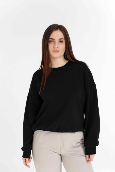 Світшот жіночий М167.3 (3-нитка), чорний