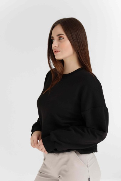 Світшот жіночий М167.3 (3-нитка), чорний