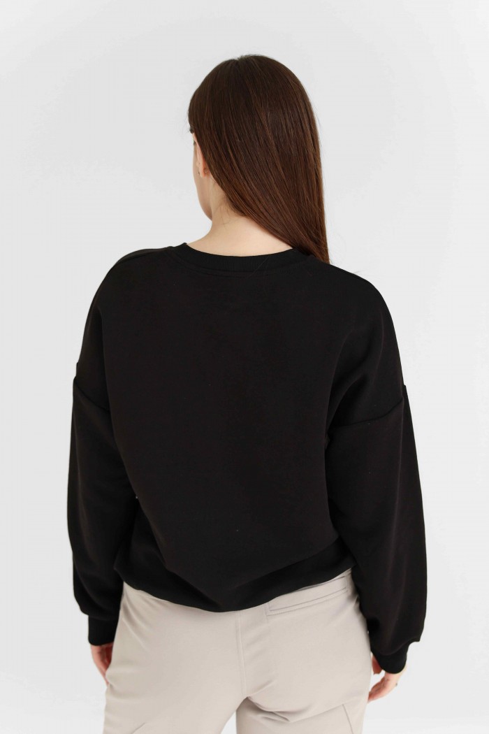 Світшот жіночий М167.3 (3-нитка), чорний