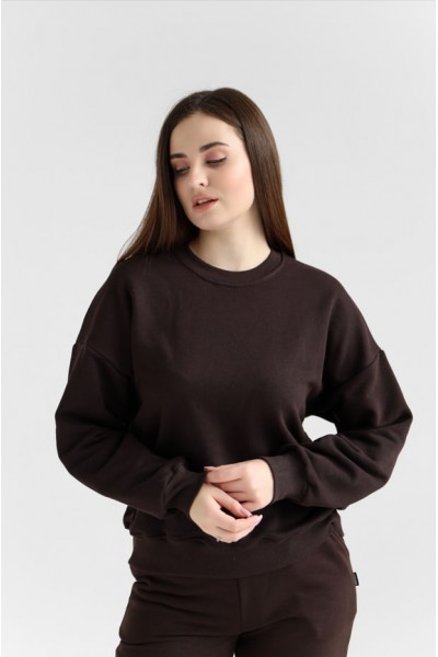 Світшот жіночий М167.3 (3-нитка), коричневий