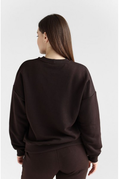 Женский свитшот М167.3 (3-нить), коричневый