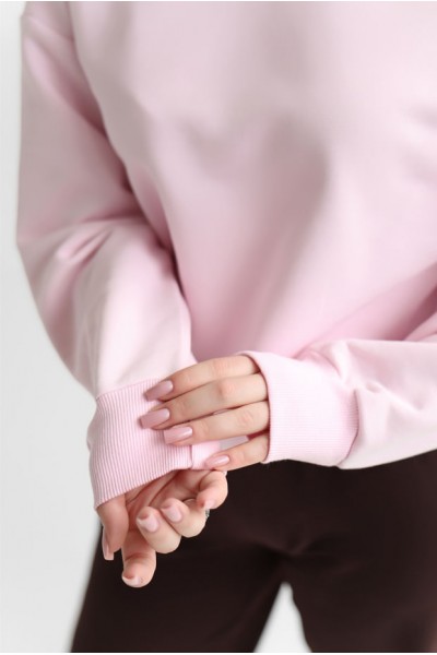 Женский свитшот М167.3 (3-нитка), светло-розовый