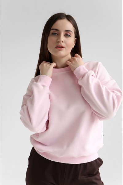 Світшот жіночий М167.3 (3-нитка), світло-рожевий